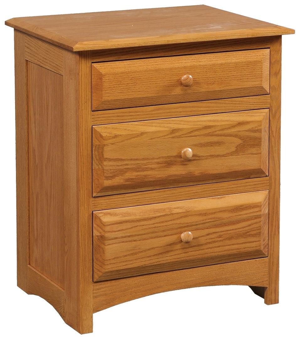 Daniel's Amish Simplicity 3Drawer Nightstand Belfort Furniture